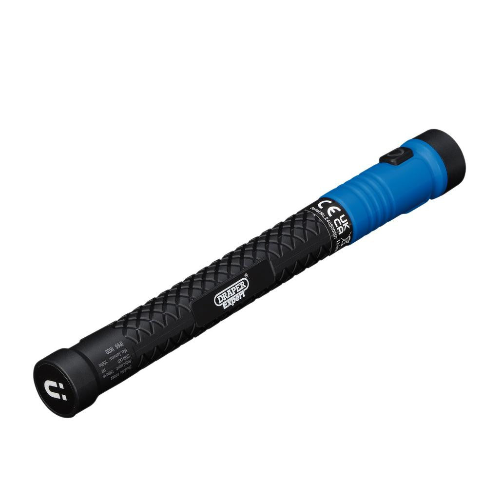 Draper Draper Expert SMD LED USB Rechargeable Telescopic Torch with Magnetic Pickup, 1W, 100 Lumens, USB-C Cable Supplied