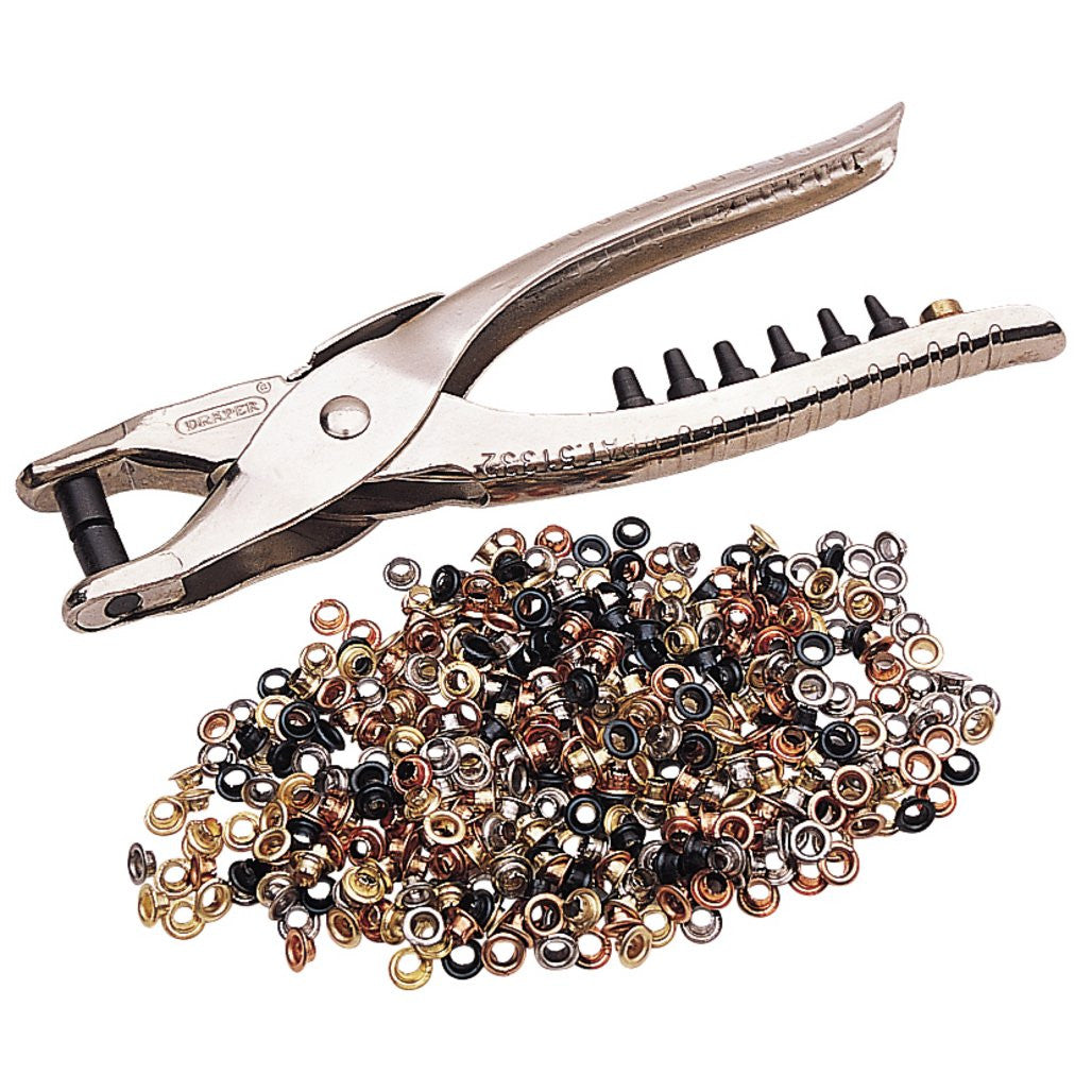 Draper Interchangeable Hole Punch and Eyelet Pliers, 210mm  31096