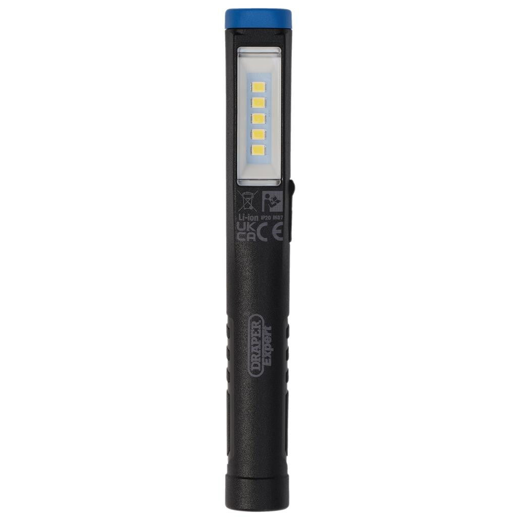 Draper Draper Expert SMD LED USB Rechargeable Pen Light, 1W, 150 Lumens, USB-C Cable Supplied