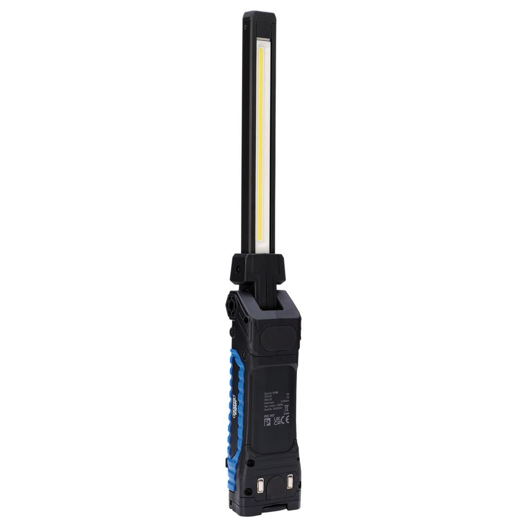Draper Draper Expert SMD/COB LED USB Rechargeable Flex Slim Worklight with Charging Station, 5W, 1000 Lumens, USB-C Cable Supplied