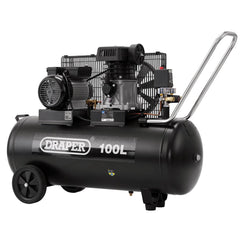 Draper 230V 100L Belt-Driven Air Compressor, 2.2kW/3HP  31254