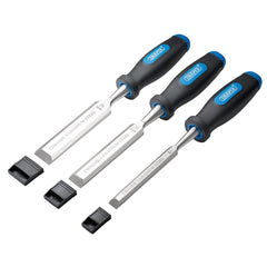 Draper Soft Grip Bevel Edge Wood Chisel Set (3 Piece)  31306