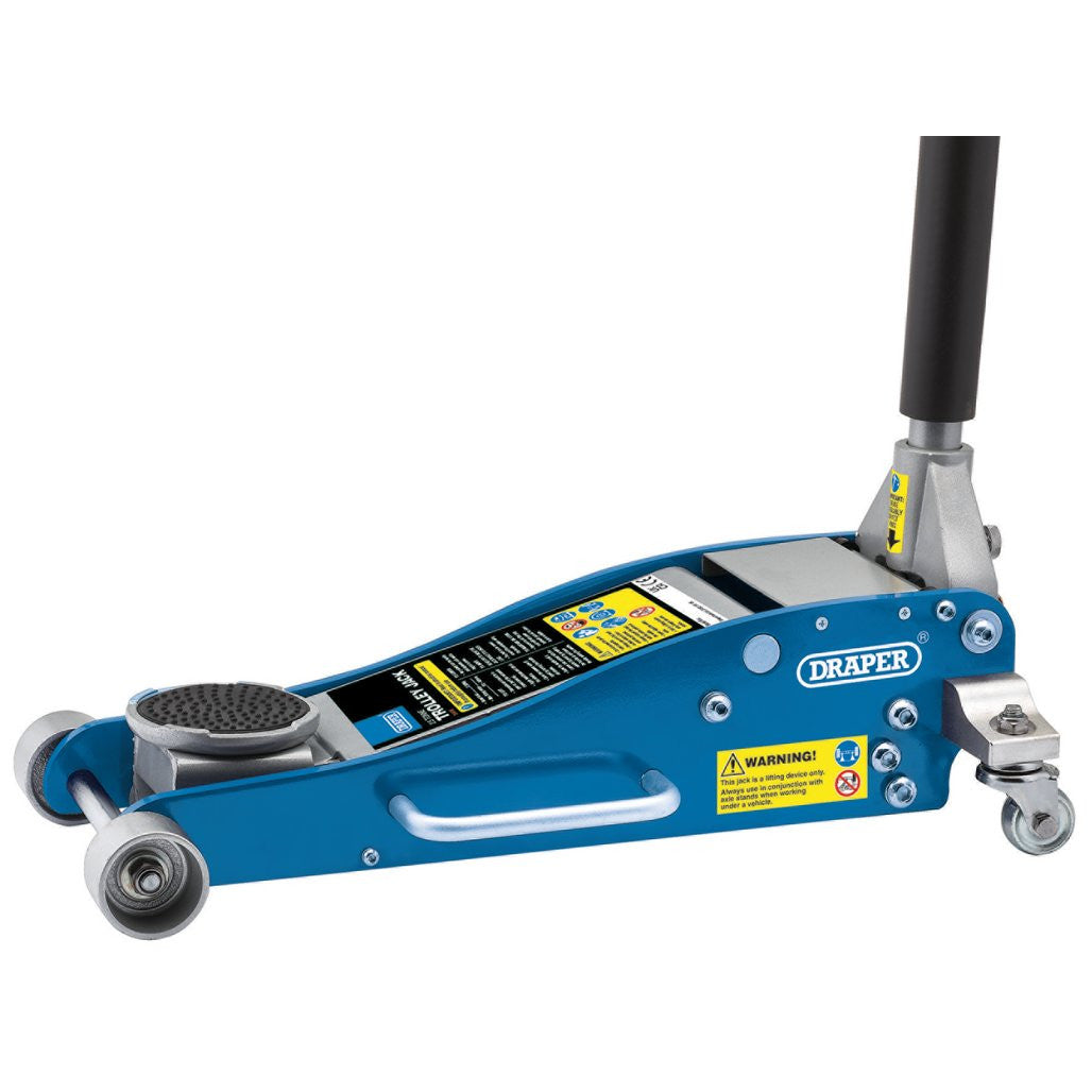Draper Aluminium and Steel Low Profile Trolley Jack, 2.5 Tonne 31479