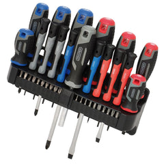 Draper Screwdriver Set with Wall Mountable Rack (37 Piece)  31672