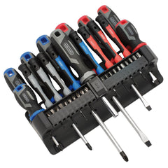 Draper Screwdriver Set with Wall Mountable Rack (37 Piece)  31672
