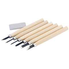 Draper Wood Carving Set with Sharpening Stone (7 Piece)  31777