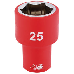 Draper Expert Fully Insulated VDE Socket, 1/2" Sq. Dr., 25mm  31961