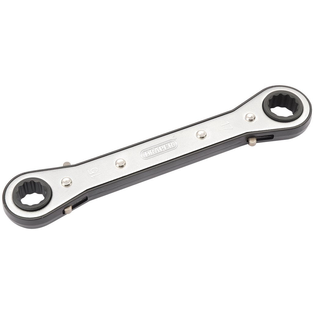 Draper Ratcheting Ring Spanner, 15 x 17mm  31996