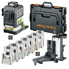 Draper Laserliner 036.380-1 PowerPlane-Laser 3G Multi-18V Three-Dimensional Green Laser Kit with 7 Power Adapters  32168