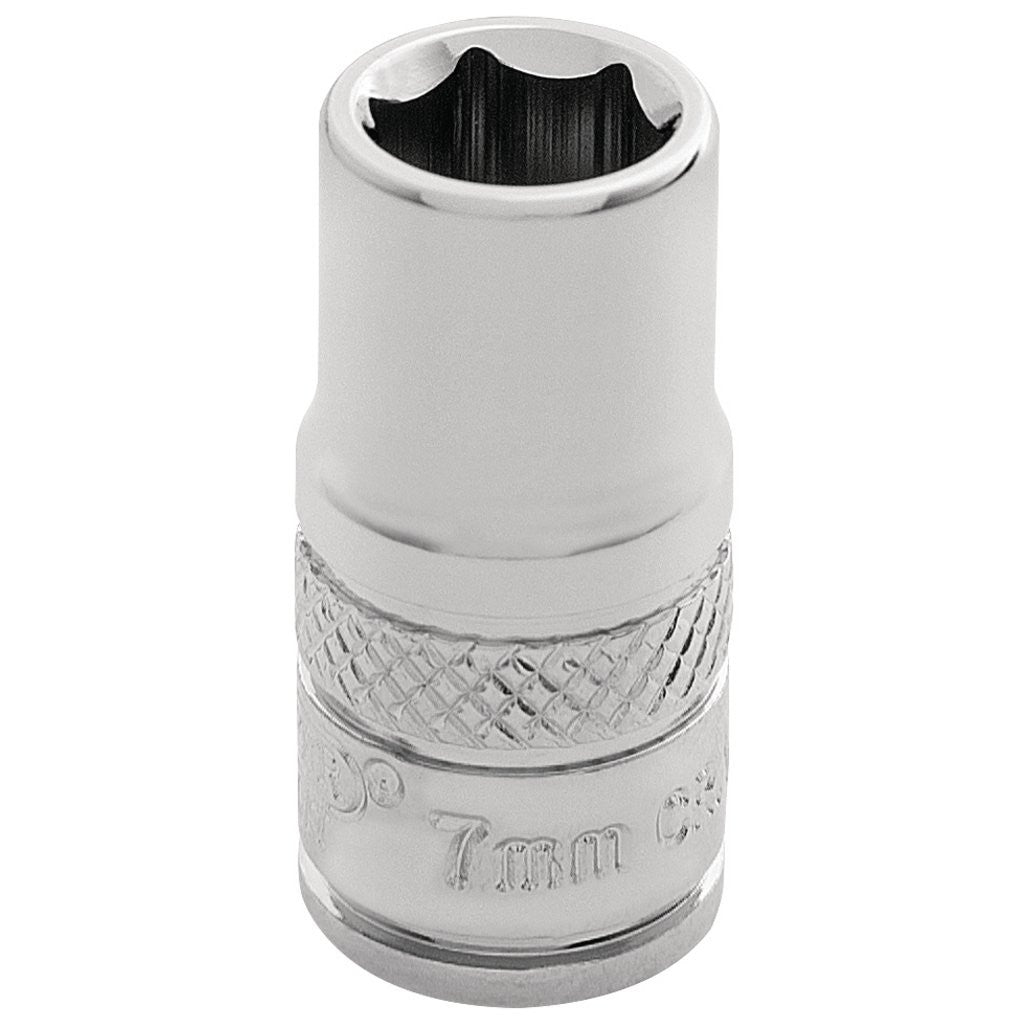Draper Expert HI-TORQ® 6 Point Socket, 1/4" Sq. Dr., 7mm  32487