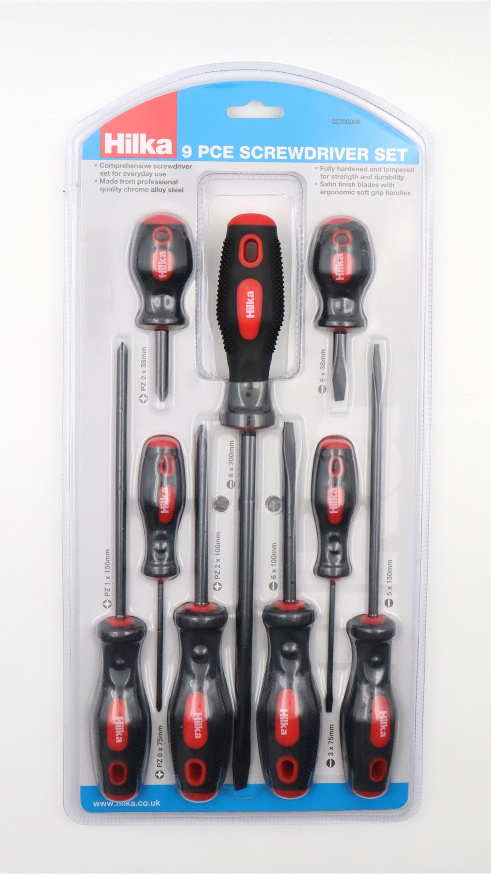 Hilka 9 pce Screwdriver Set 32700009
