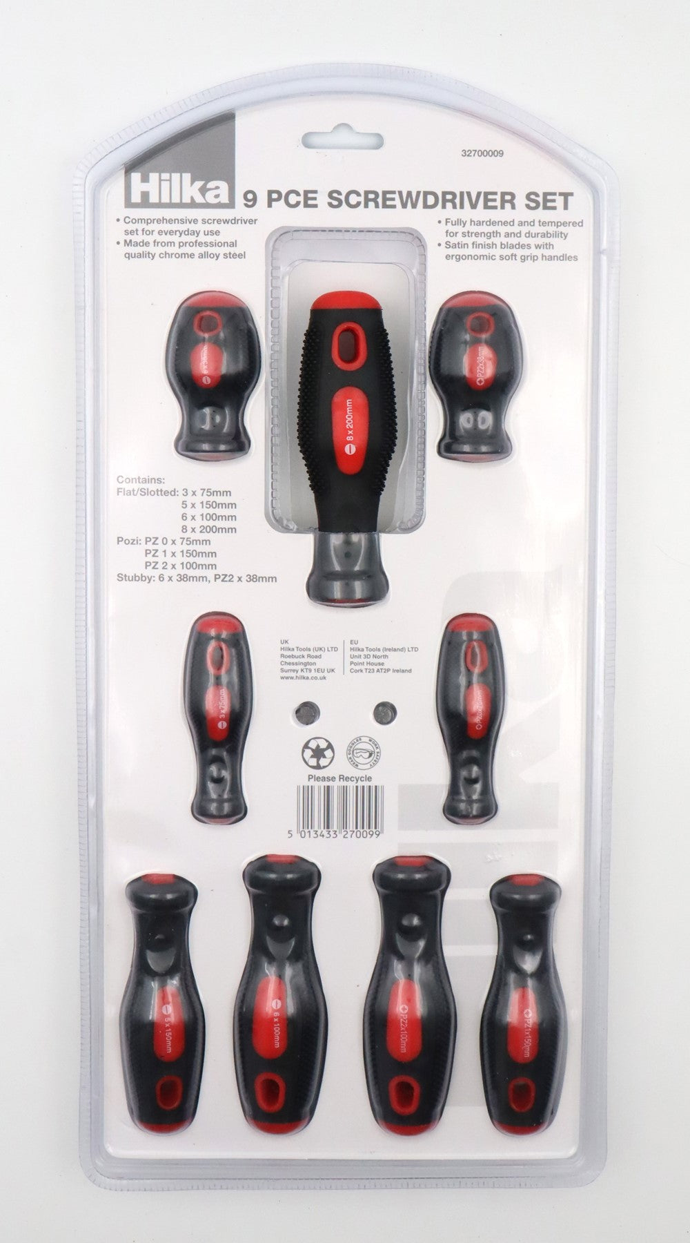 Hilka 9 pce Screwdriver Set 32700009