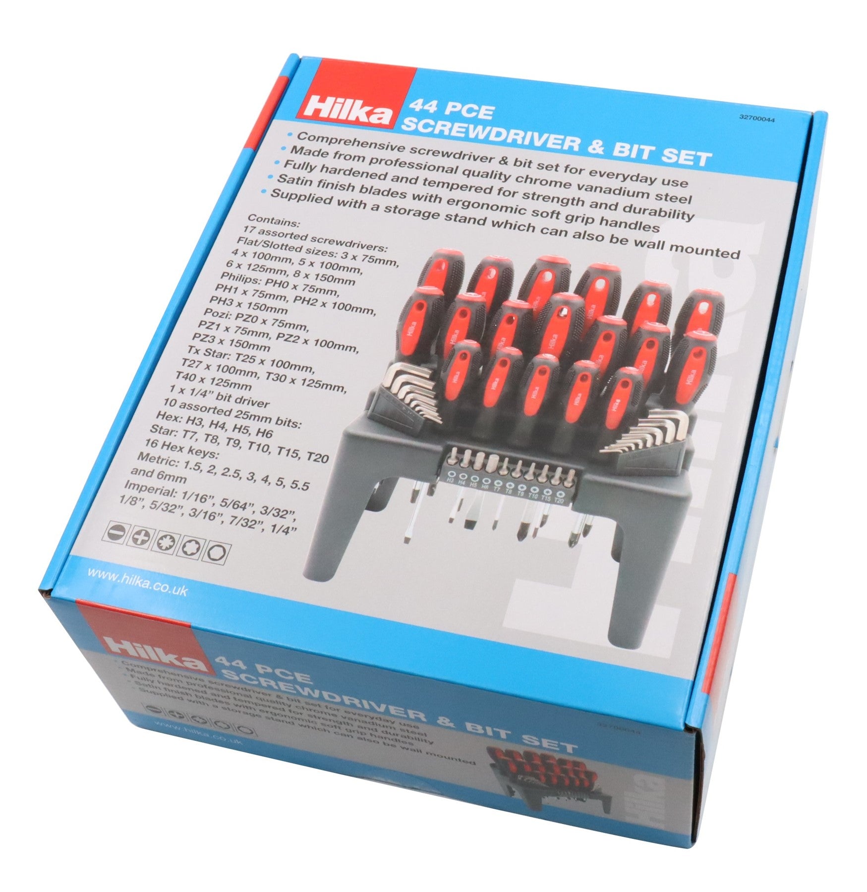 Hilka 44 pce Screwdriver & Bit Set 32700044