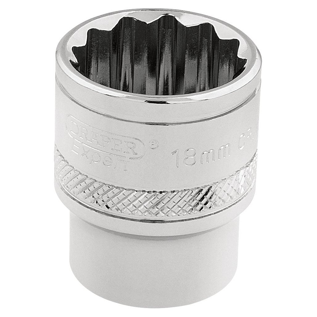 Draper Expert HI-TORQ® 12 Point Socket, 3/8" Sq. Dr., 18mm  32786