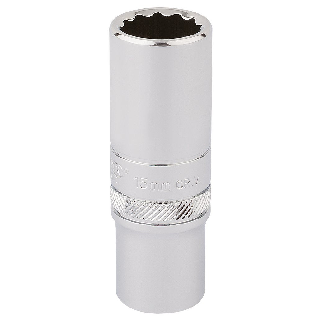 Draper Expert HI-TORQ® 12 Point Deep Socket, 3/8" Sq. Dr., 15mm  32965
