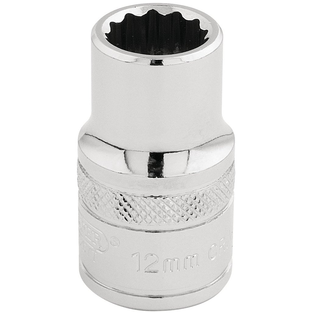 Draper Expert HI-TORQ® 12 Point Socket, 1/2" Sq. Dr., 12mm  33097