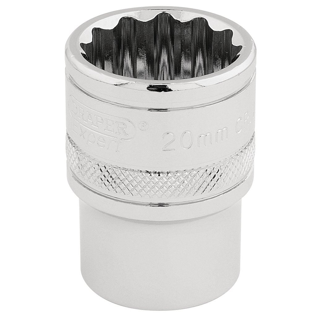 Draper Expert HI-TORQ® 12 Point Socket, 1/2" Sq. Dr., 20mm  33289