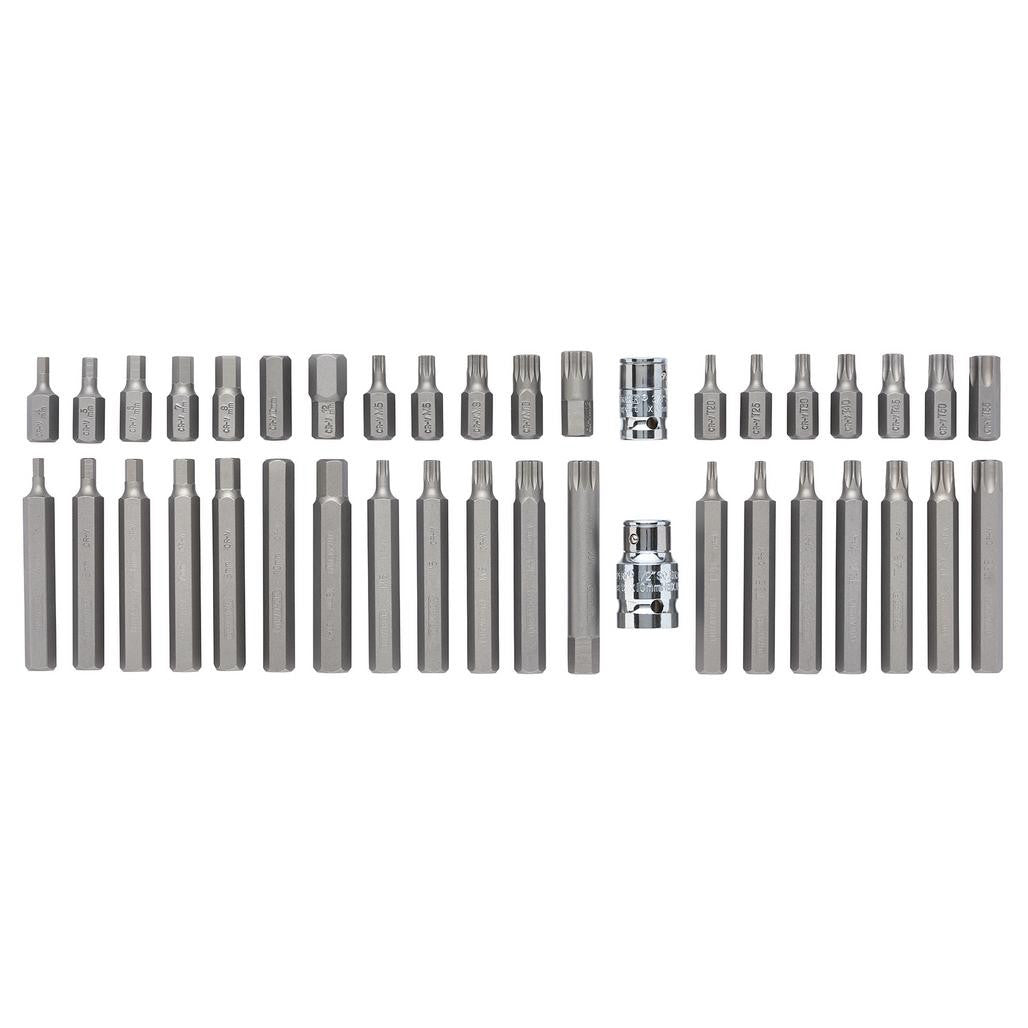 Draper TX-STAR® Hex. & Spline Mechanics Bit Set, 3/8, 1/2" Sq. Dr. (40 Piece)  33323