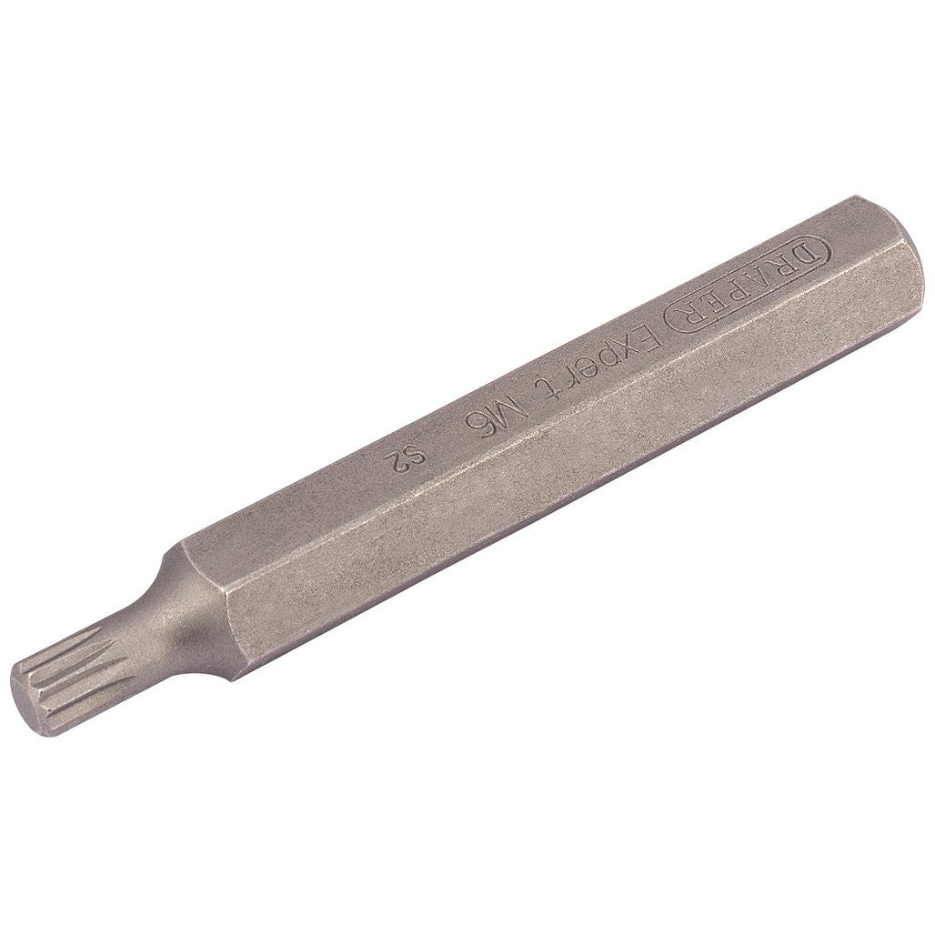Draper Expert Spline 10mm Insert Bit for Mechanics Bit Sets, M6 x 75mm  33345