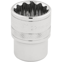 Draper Expert HI-TORQ® 12 Point Socket, 1/2" Sq. Dr., 22mm  33368