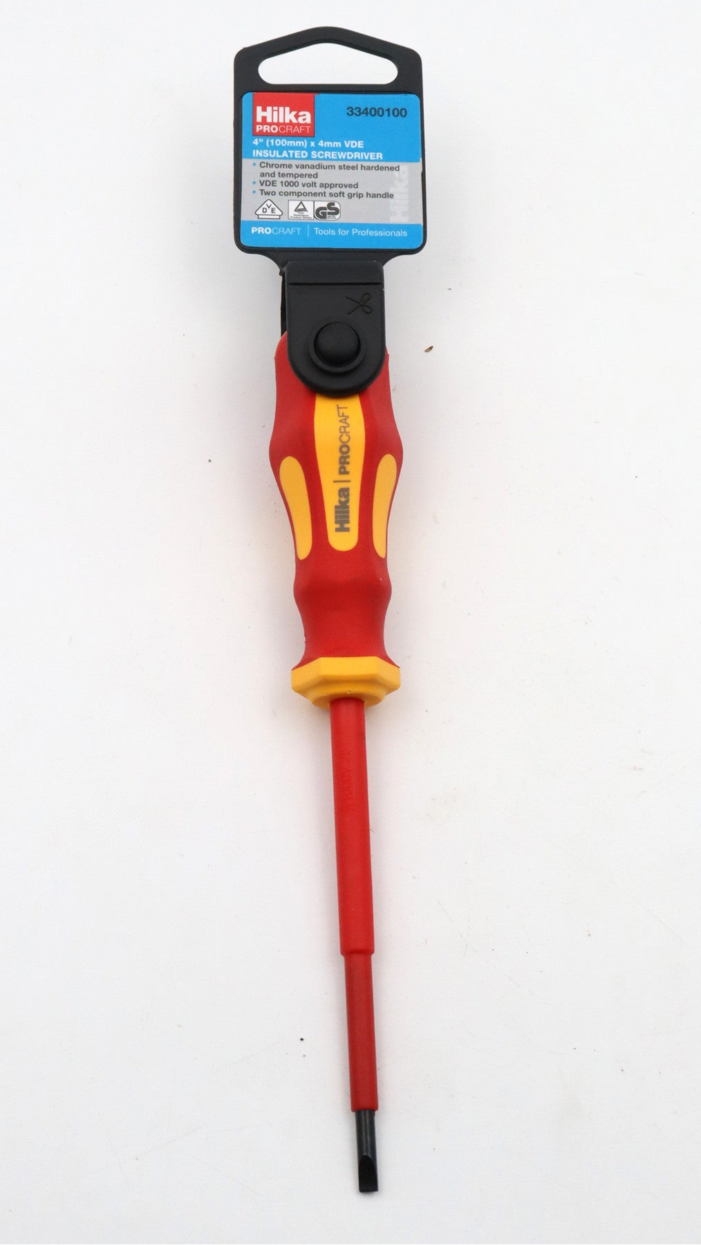 Hilka 100mm x 4mm VDE Screwdriver Insulated 33400100