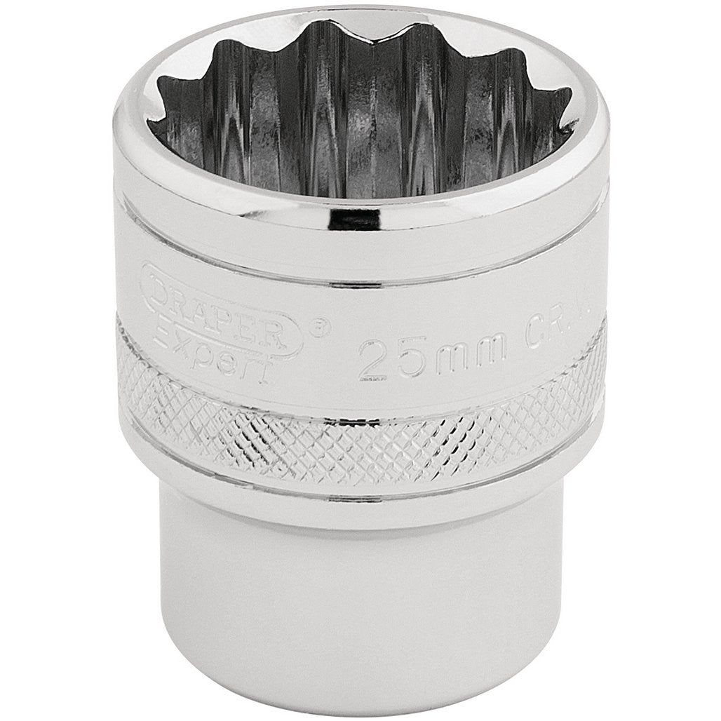 Draper Expert HI-TORQ® 12 Point Socket, 1/2" Sq. Dr., 25mm  33418