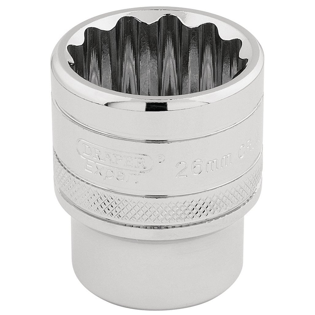 Draper Expert HI-TORQ® 12 Point Socket, 1/2" Sq. Dr., 26mm  33441