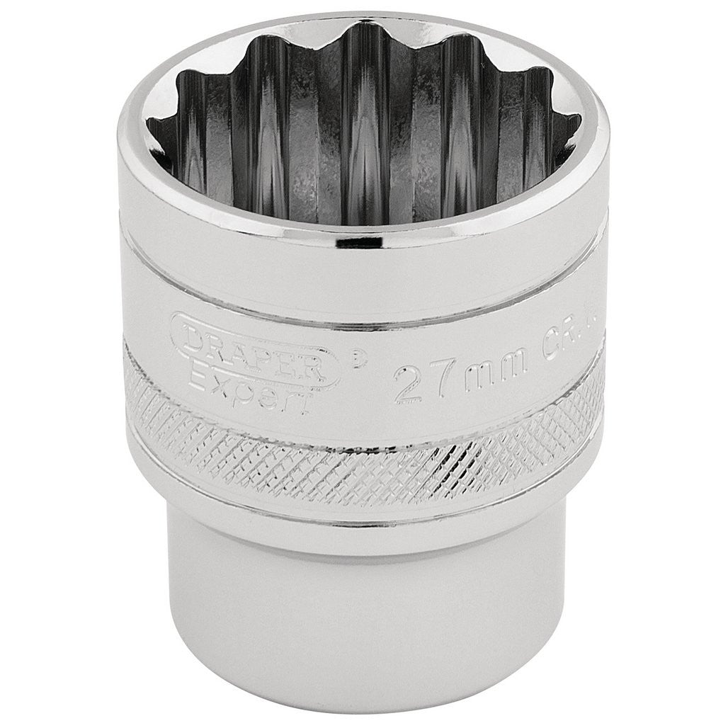 Draper Expert HI-TORQ® 12 Point Socket, 1/2" Sq. Dr., 27mm  33442