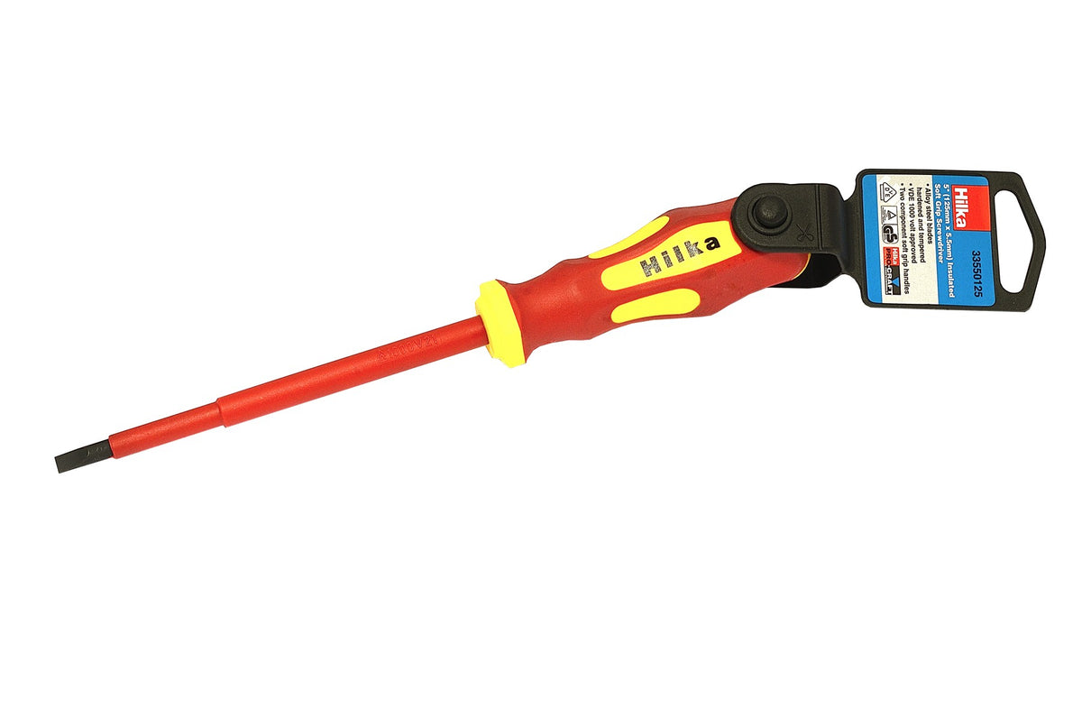 Hilka 125mm x 5.5mm VDE Screwdriver Insulated 33550125