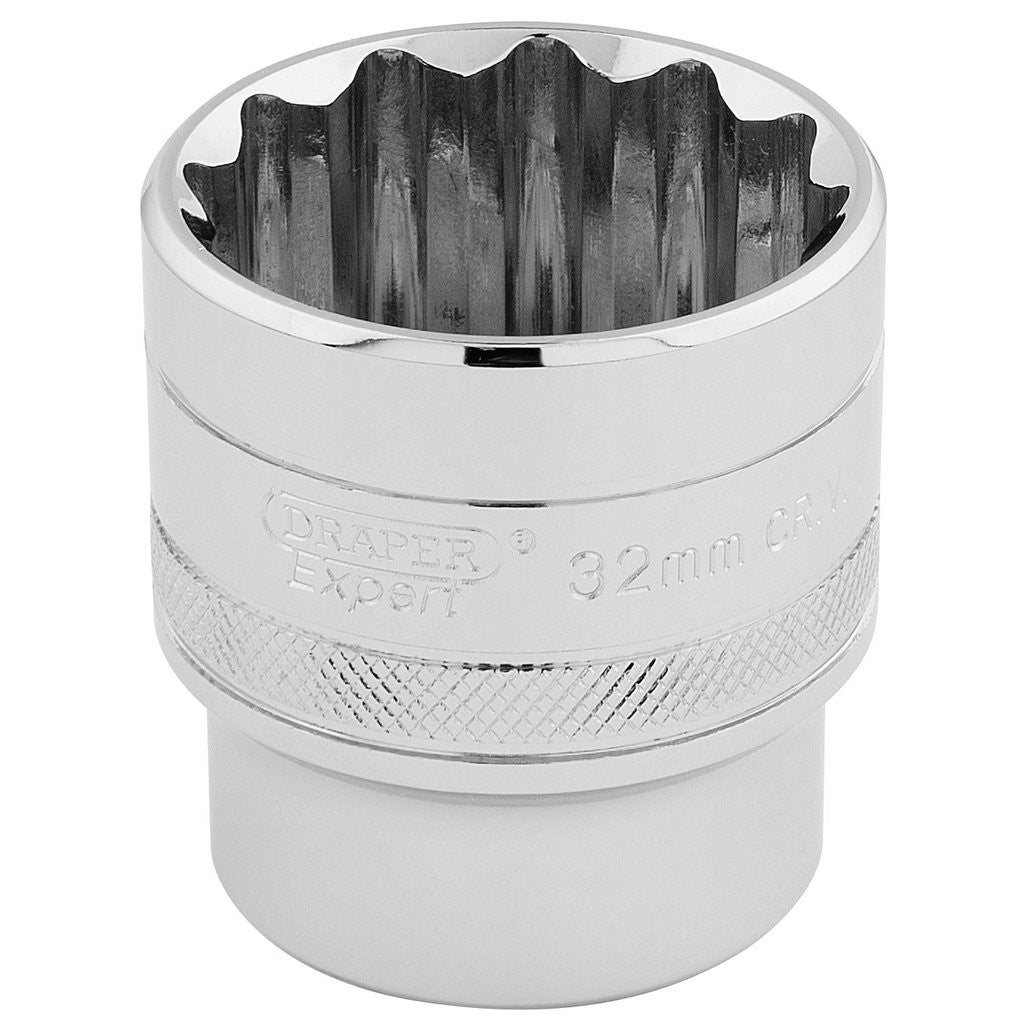 Draper Expert HI-TORQ® 12 Point Socket, 1/2" Sq. Dr., 32mm  33593