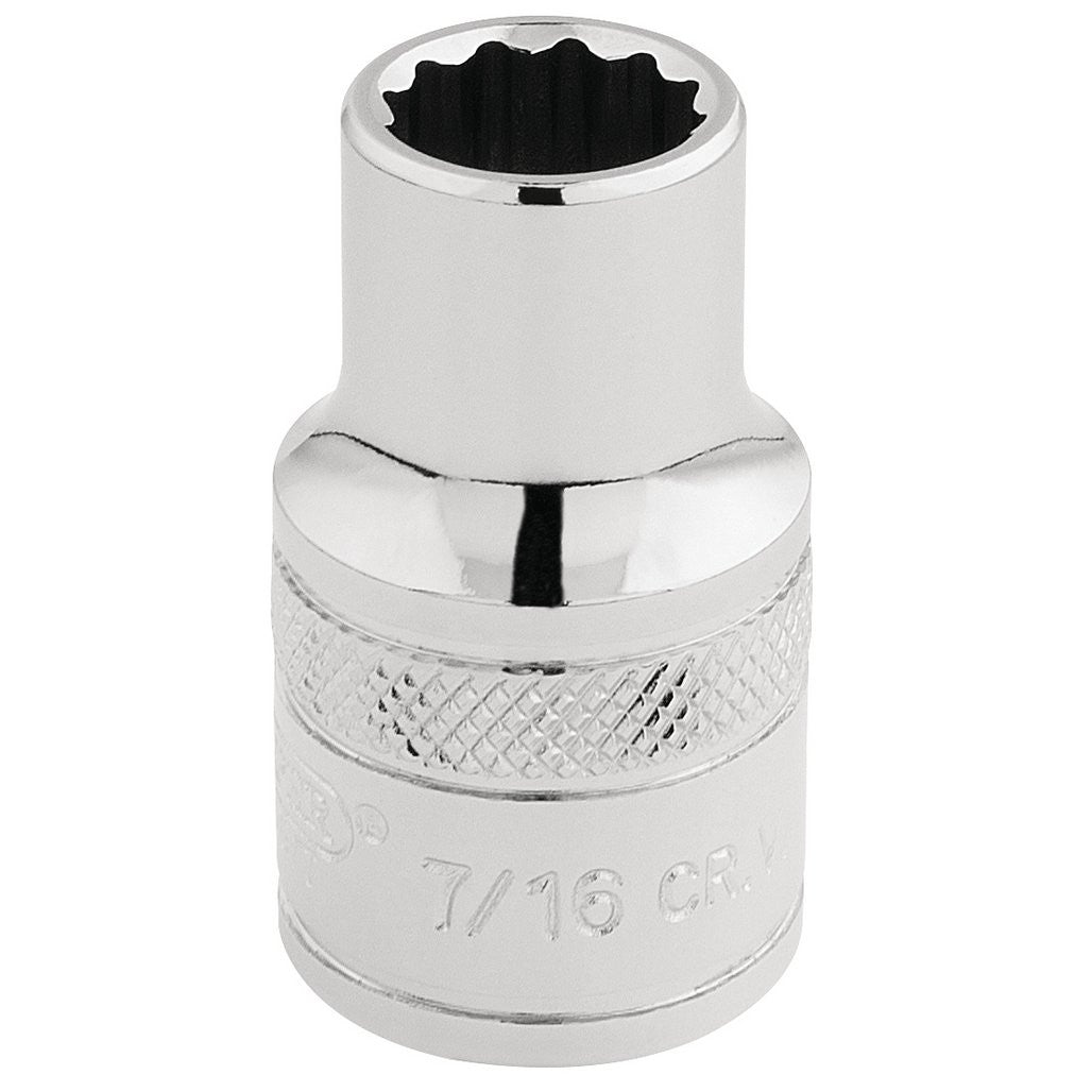 Draper Expert HI-TORQ® 12 Point Socket, 1/2" Sq. Dr., 7/16"  33600