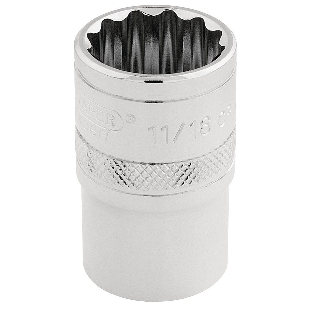 Draper Expert HI-TORQ® 12 Point Socket, 1/2" Sq. Dr., 11/16"  33644