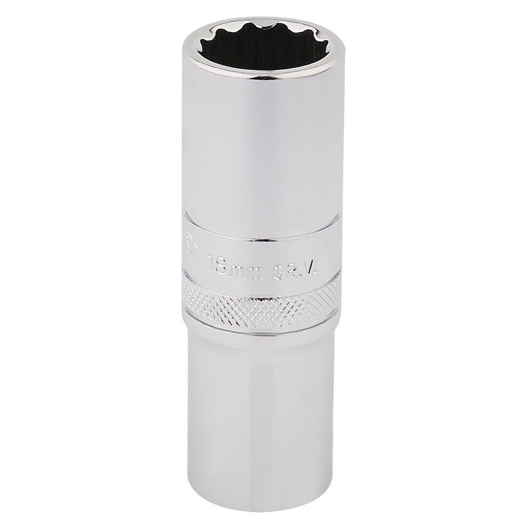 Draper Expert HI-TORQ® 12 Point Deep Socket, 1/2" Sq. Dr., 18mm  33741