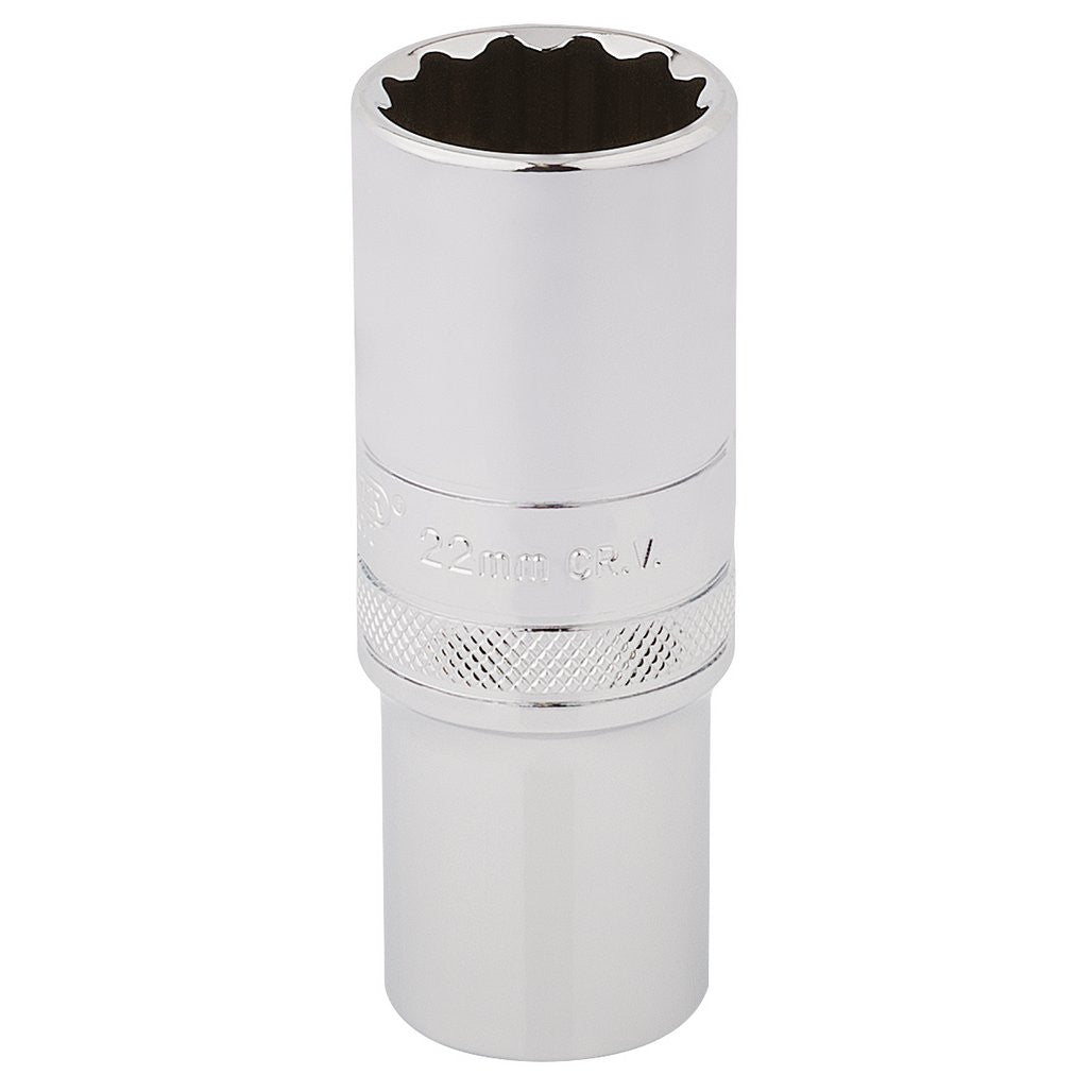 Draper Expert HI-TORQ® 12 Point Deep Socket, 1/2" Sq. Dr., 22mm  33788