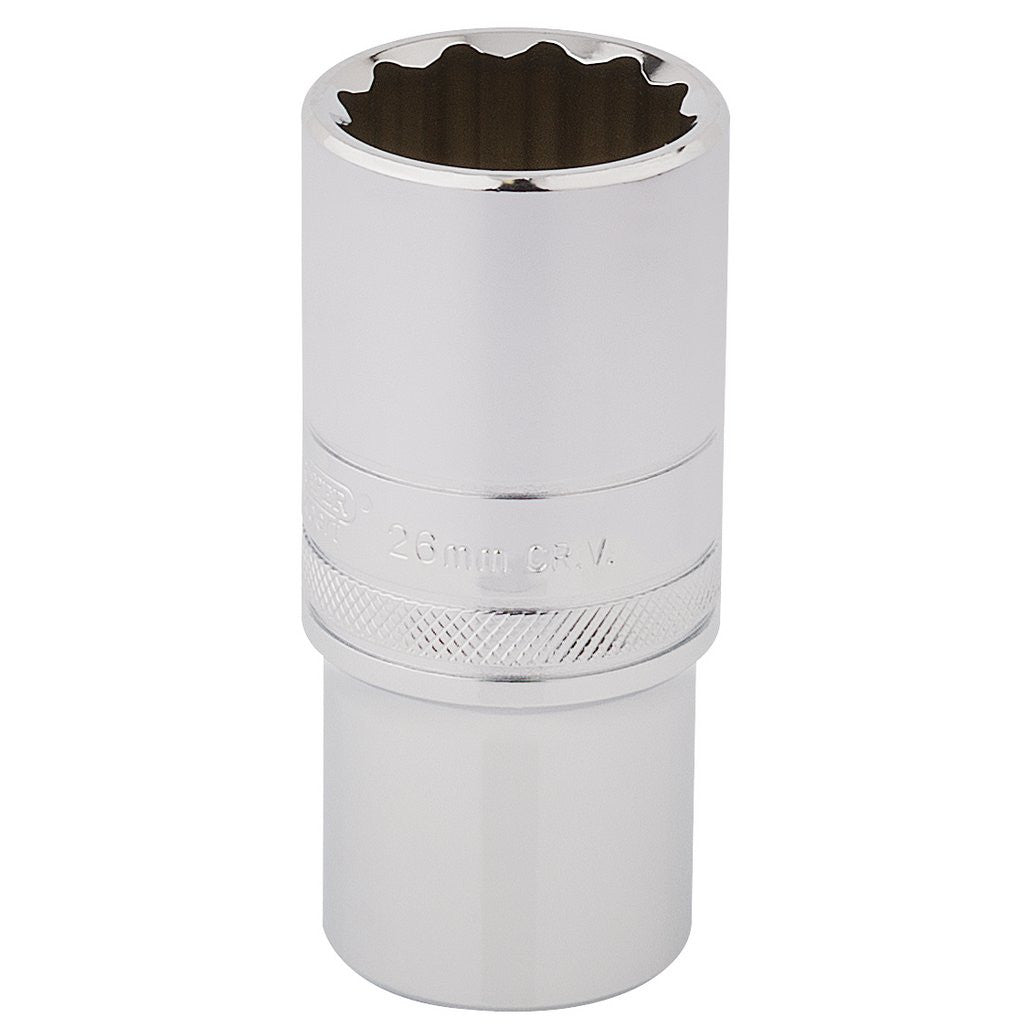 Draper Expert HI-TORQ® 12 Point Deep Socket, 1/2" Sq. Dr., 26mm  33838