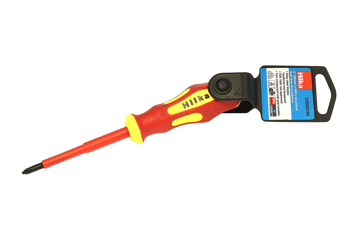 Hilka 80mm PH1 VDE Screwdriver Insulated 33900180