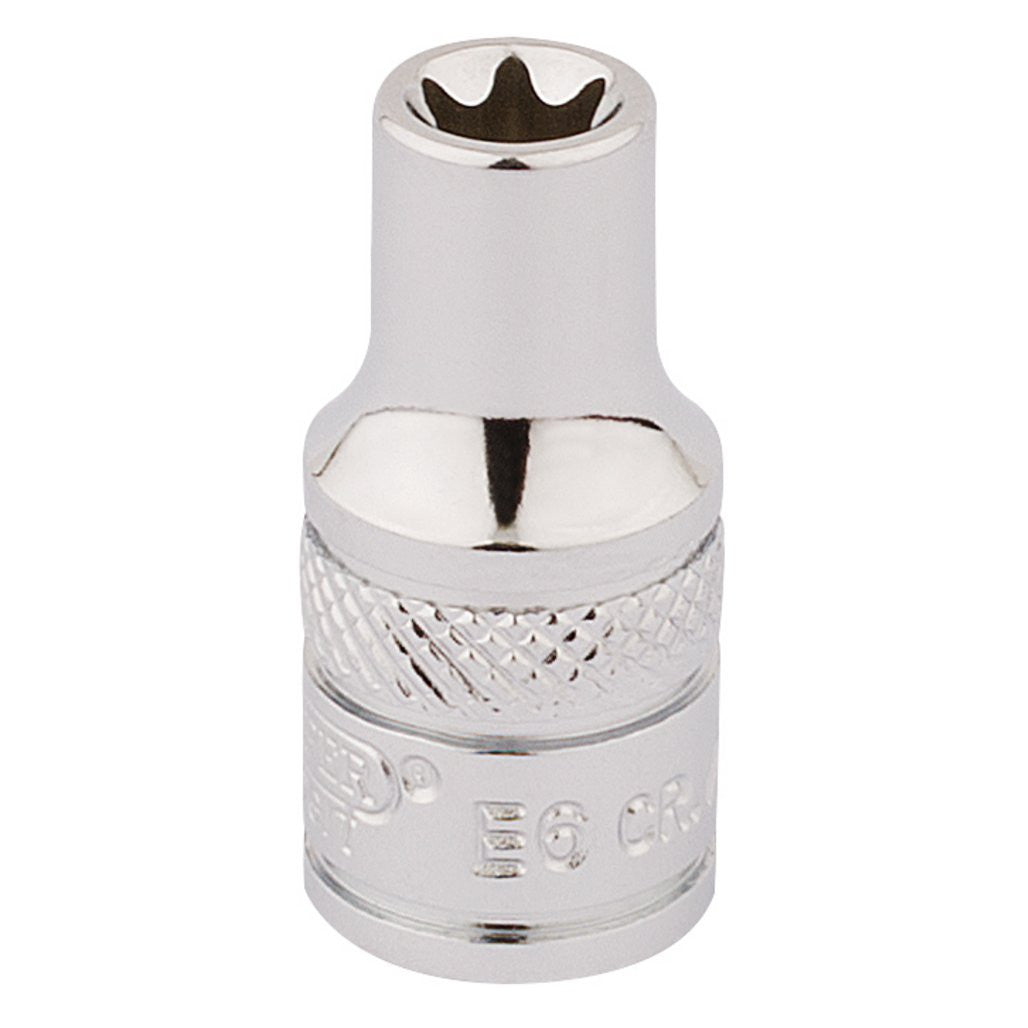 Draper Expert TX-STAR® Socket, 1/4" Sq. Dr., E6  34066