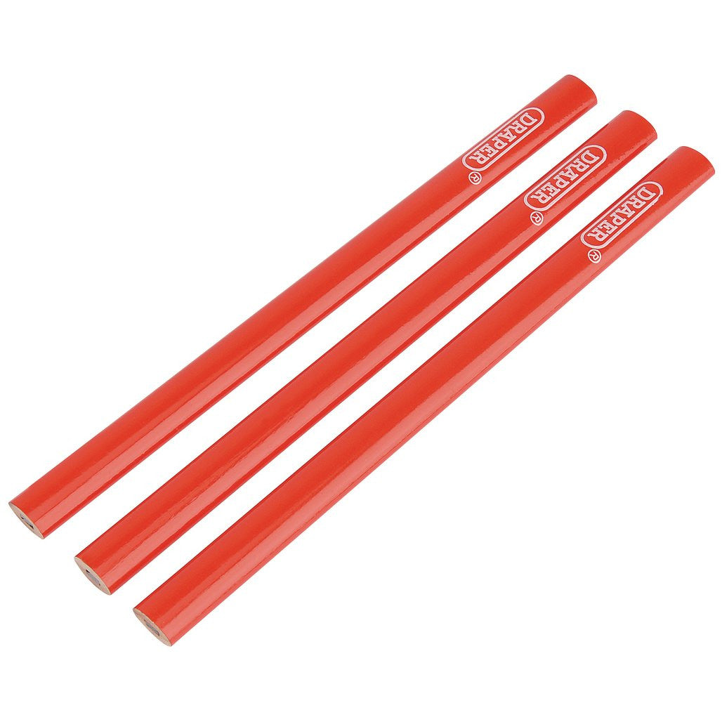 Draper Carpenters Pencils, 174mm (Pack of 3)  34180