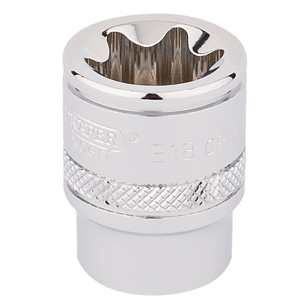 Draper Expert TX-STAR® Socket, 3/8" Sq. Dr., E18  34207