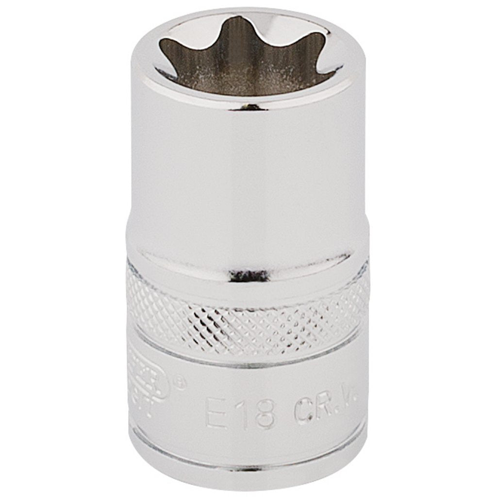 Draper Expert TX-STAR® Socket, 1/2" Sq. Dr., E18  34340
