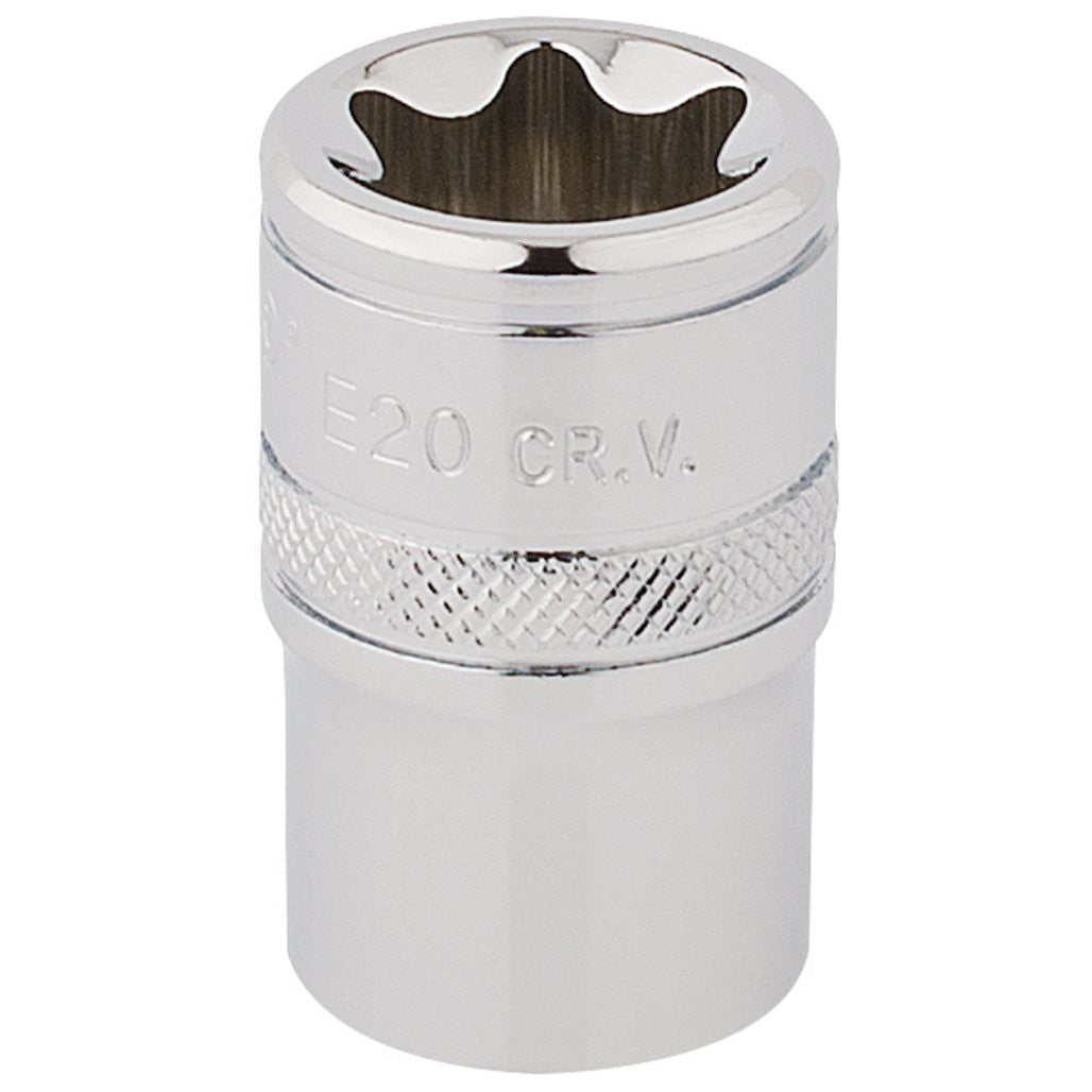 Draper Expert TX-STAR® Socket, 1/2" Sq. Dr., E20  34345