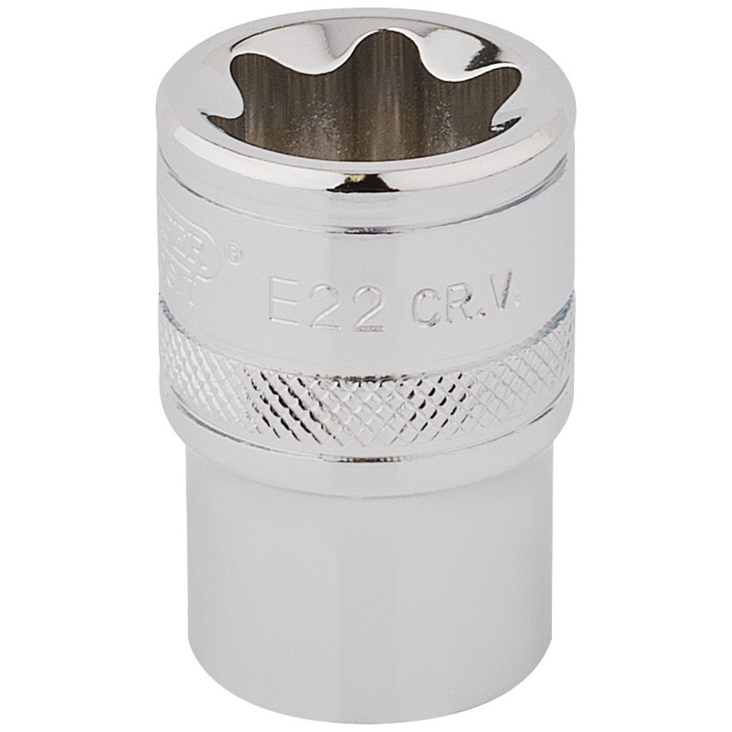 Draper Expert TX-STAR® Socket, 1/2" Sq. Dr., E22  34372