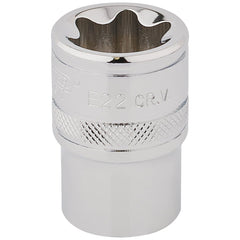 Draper Expert TX-STAR® Socket, 1/2" Sq. Dr., E22  34372