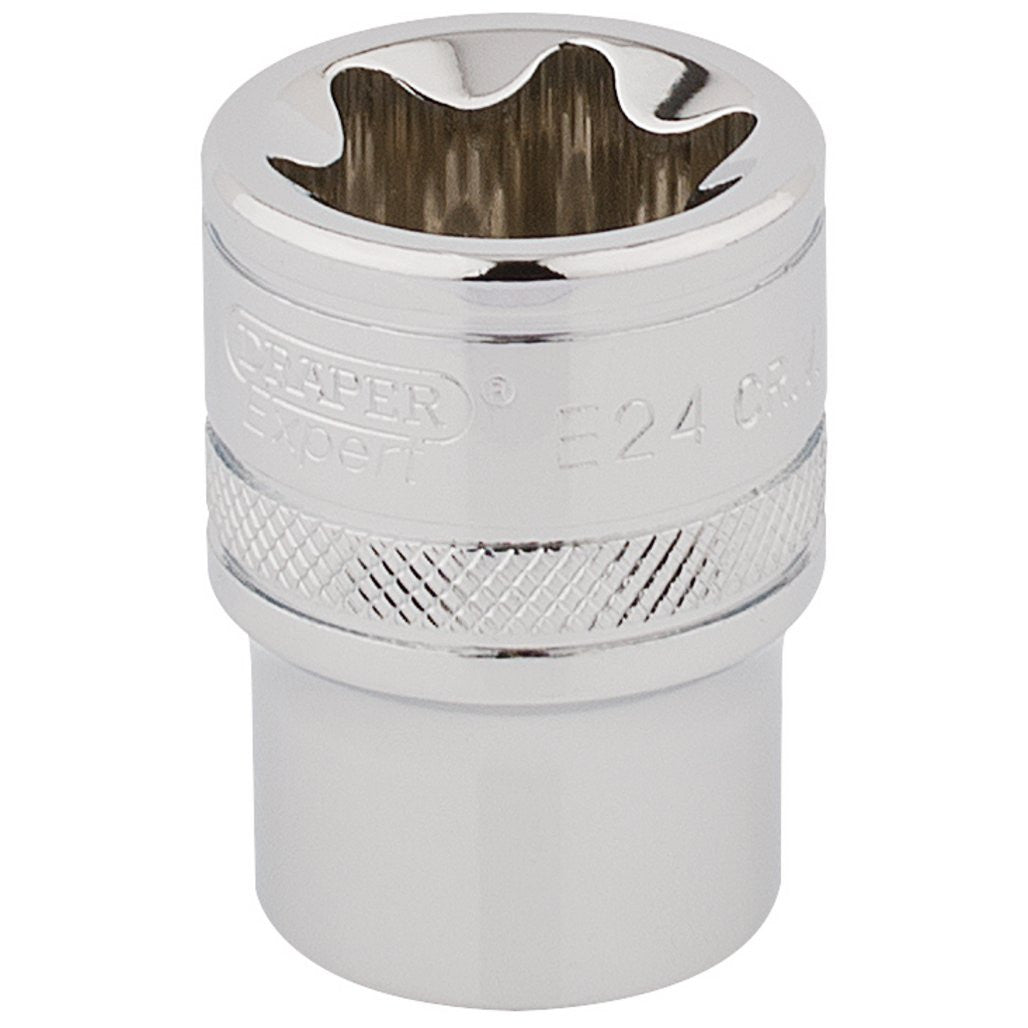 Draper Expert TX-STAR® Socket, 1/2" Sq. Dr., E24  34402