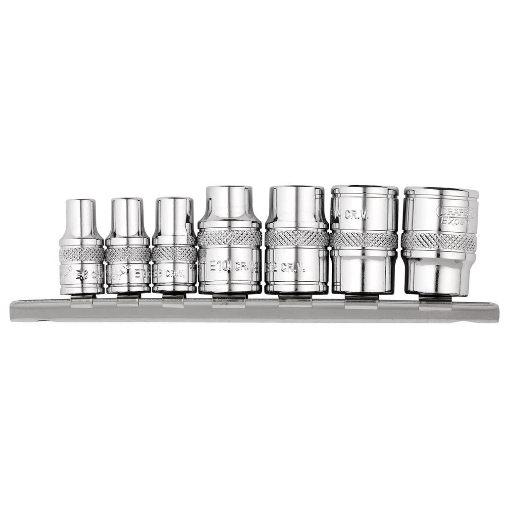 Draper Expert TX-STAR® Socket Set, 1/4" and 3/8" Sq. Dr. (7 Piece)  34412