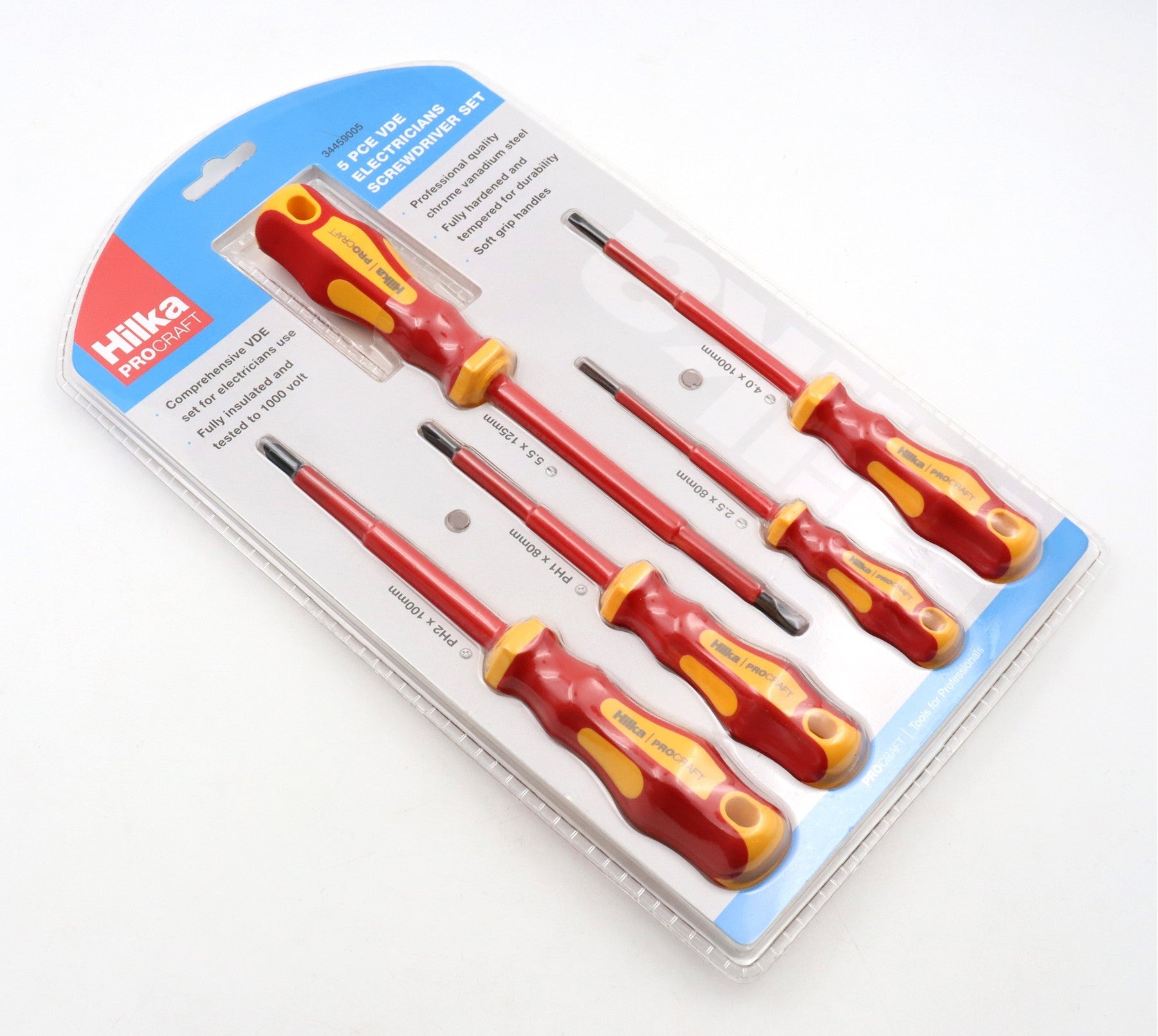 Hilka 5 pce VDE Electricians Screwdriver Set 34459005