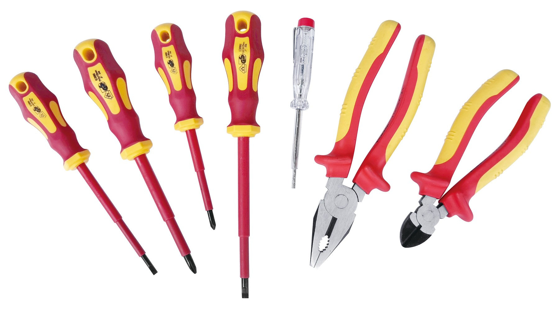 Hilka 7 pce VDE Electricians Screwdriver & Pliers Set 34688007