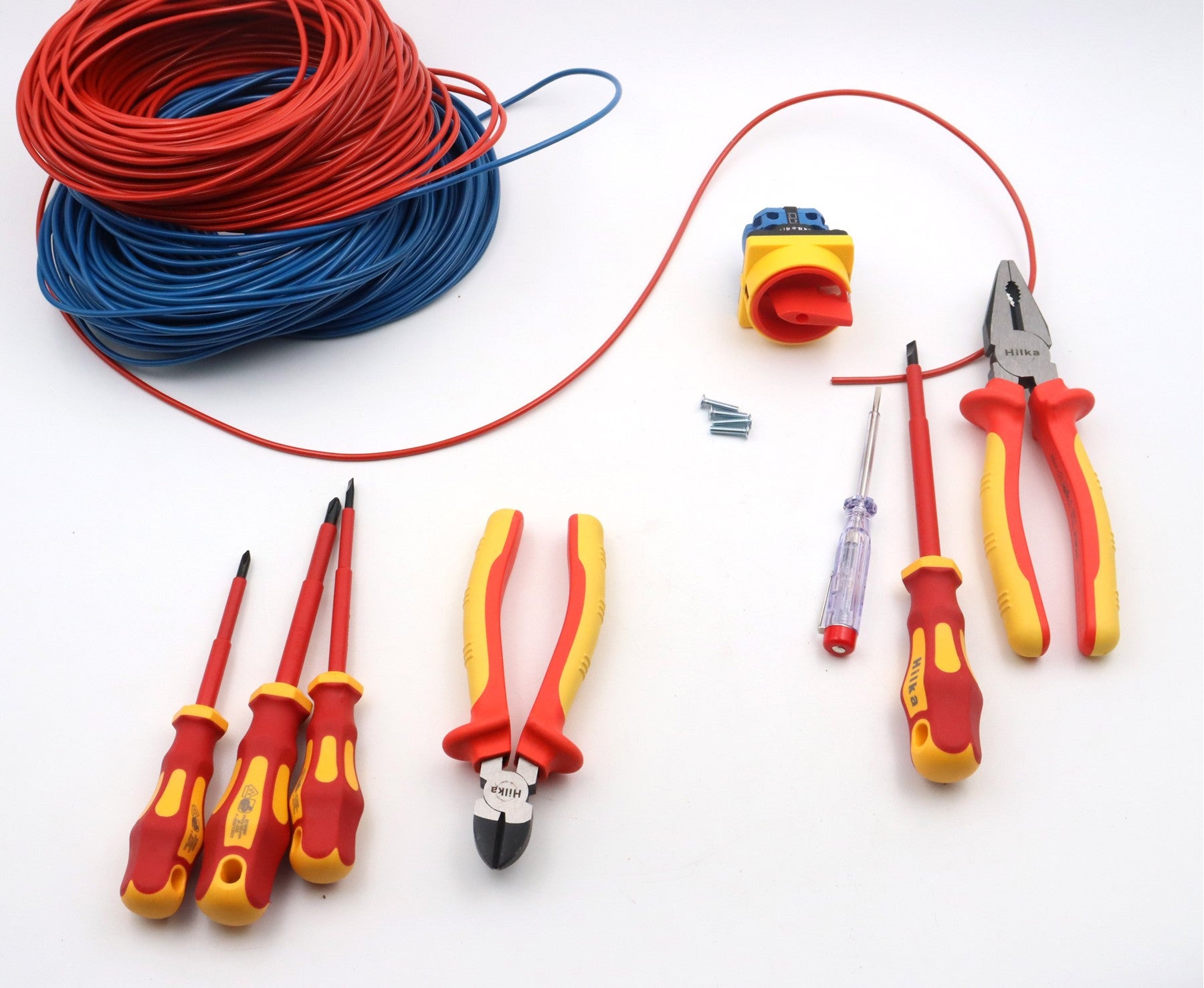 Hilka 7 pce VDE Electricians Screwdriver & Pliers Set 34688007