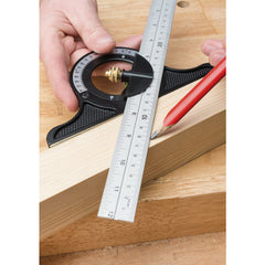 Draper Combination Square with Centre Head and Protractor, 300mm  34704
