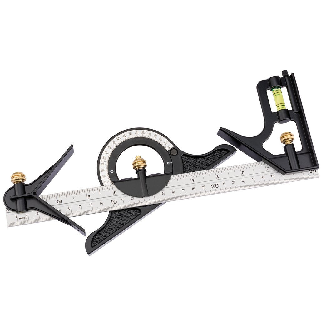 Draper Combination Square with Centre Head and Protractor, 300mm  34704